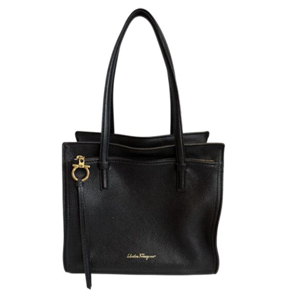 Salvadore Ferragamo Black Leather Tote Bag - Picture 3 of 17